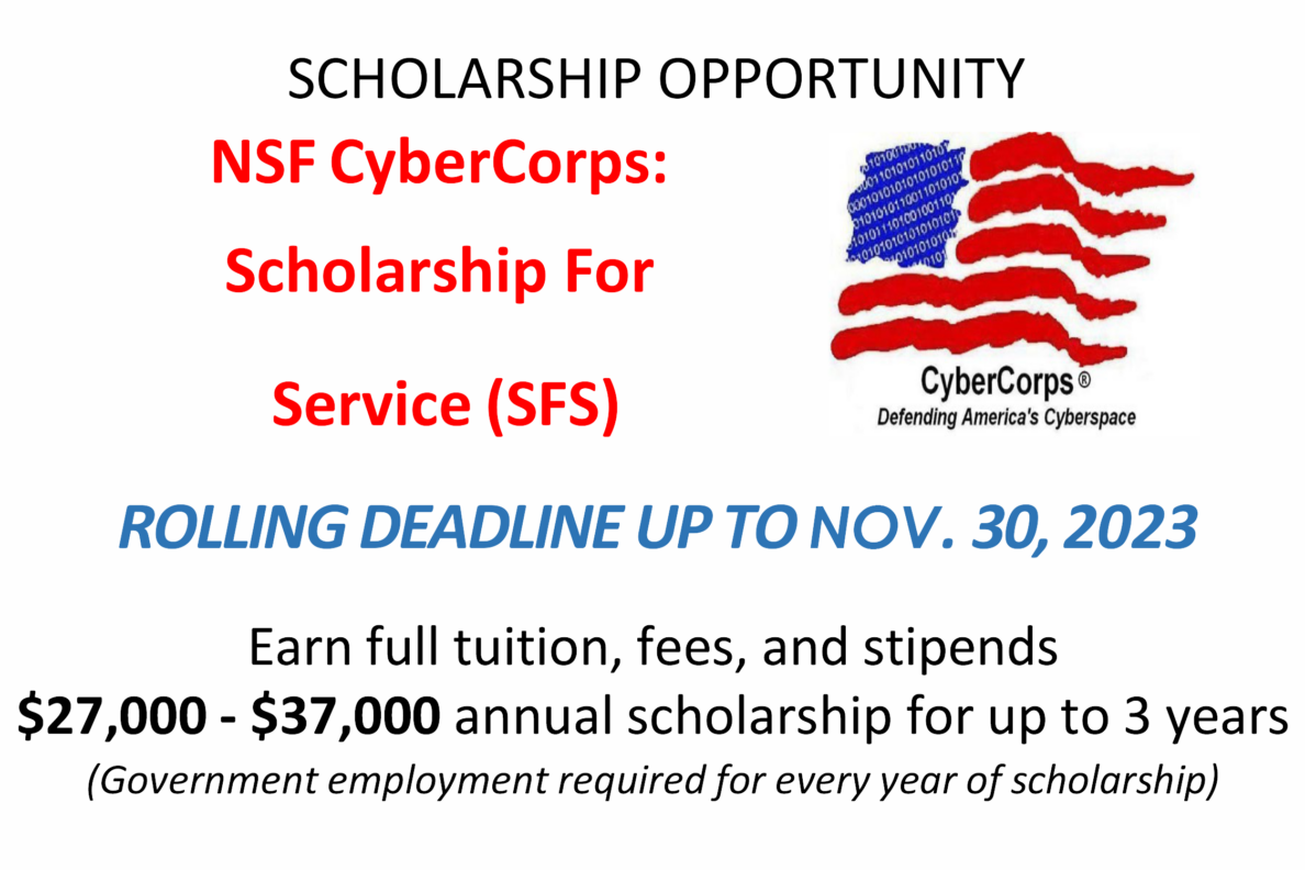 Cybersecurity Scholarships Available